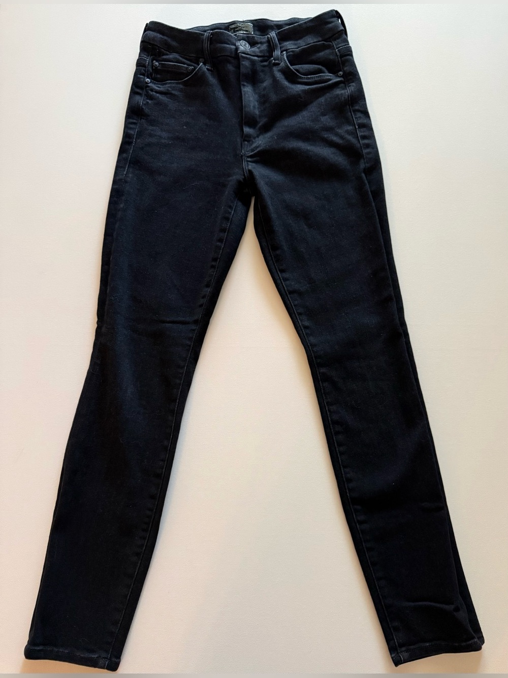 MOTHER Black Skinny Jeans sz 26 “Encounters at night” Sleek Stretch Fit